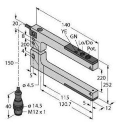 Fotokomórka Turck SLM220B6QPMA 3075036 1 szt.