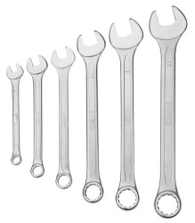 Klucze płasko-oczkowe 6-17 mm zestaw 6 elementów 09-750