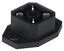 G4A5M, wtyk 4 styki, z flanszą do obudów przyłącze lutowane, tuleja metalowa z gwintem, czarny 932 092-100, Hirschmann, 93209210