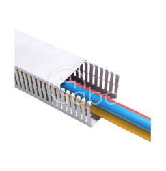 Korytko kablowe grzebieniowe HTWD-HF, 25x37,5x2000 mm, szare, 183-12537