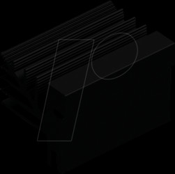 SK 482 50 SA Extruded heat sink, 50 mm, black anodised, 6.3 K/W, THFU 1-4+6+7