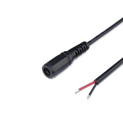 Gniazdo DC 5.5x2.1mm z przewodem 100cm 22AWG