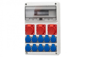 Rozdzielnica LEGATO 16M - gniazda 16A 5p, 2x32A 5p, 10x230V /16 modułów/