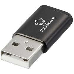 Renkforce RF-6615904 USB data blocker Adapter USB-A plug to USB-C socket