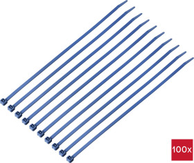 TRU COMPONENTS TC-12533356 Opaska kablowa 280 mm 4.8 mm niebieski Wykrywalny metal 100 szt.