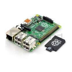 Raspberry Pi Model B+ 512MB RAM z kartą pamięci + system
