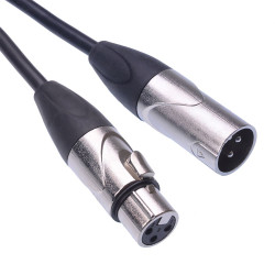 2m DMX 3 Pin Male to Female XLR Lead