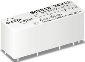 Przekaźnik niezatrzaskowy z wymuszonym prowadzeniem styków , 3PNO, SPNC, 24V dc, montaż PCB, Elesta