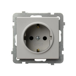 SONATA Gniazdo pojedyncze z uziemieniem schuko kaszmir GP-1RS/m/82