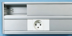 Koryto kablowe szerokość 50 mm głębokość 50mm typ Koryto kablowe Dado Planet-Wattohm Aluminium Zamknięty Szary