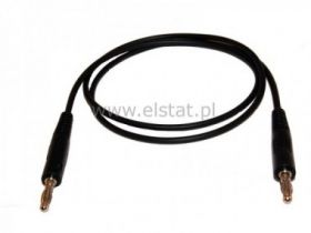 Wtyk banan x2 czarny ( na kablu 0,75m)