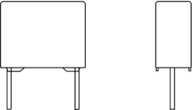 MKT371 DC Film Capacitors MKT Radial Potted Type