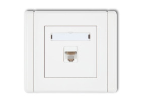FLEXI Gniazdo komputerowe RJ45 kat.6 ekranowane 8-stykowe biały FGK-5 KARLIK