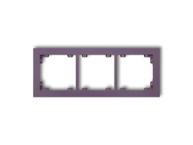 DECO Ramka 3 potrójna uniwersalna z tworzywa DECO Pastel Matt wrzosowy 50DR-3 KARLIK