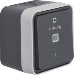 Wyłącznik bezpieczeństwa, W.1 powierzchniowy Berker 35623505, IP55, 250 V/AC, szary, szary błyszczący