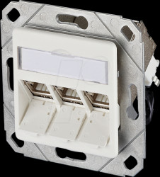 130B12D31102-E CAT.6A module 3 port UPk pure white