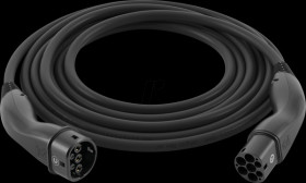 5555934006 Type 2 cable, standard, 7,4 kW, 32 A, 1 -phase, 7 m, black