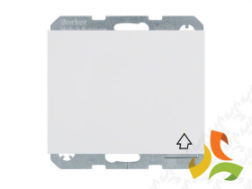 BERKER K.1 Gniazdo z uziemieniem schuko z samozamykającą się pokrywą i przesłonami biały połysk 47517209 HAGER