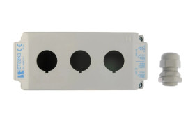 Obudowa kasety 3-otworowa 22mm szara IP65 ST22K300
