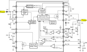 Automotive 3.6V to 48V, 3A Buck Converter with Low Iq and Voltage Supervisor