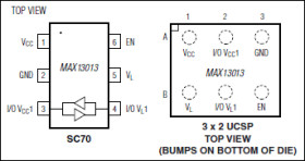 1.2V to +3.6V, 0.1µA, 100Mbps, Single-/Dual-/Quad-Level Translators