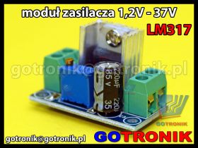 Moduł zasilacza regulowanego LM317T o napięciu wyjściowym 1,2V - 37V