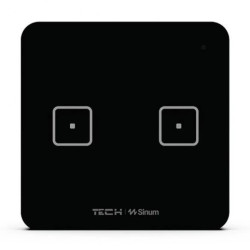 SINUM WS-02 Włącznik dwupolowy kolor czarny