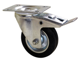 Koło samonastawne średnica kabla 125mm Płyta Guitel Hervieu 125kg wysokość całkowita 158mm