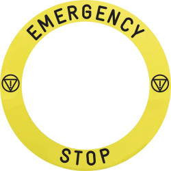Schneider Electric ZBY8L330 ZBY8L330 Podkładka indentyfikacyjna EMERGENCY STOP 10 szt.