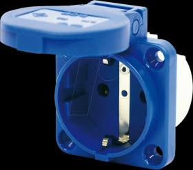 105-0B Earthed socket, surface mounted, with cover