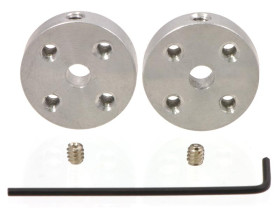 Pololu Universal Aluminum Mounting Hub for 4mm Shaft, M3 Holes (2-Pack)