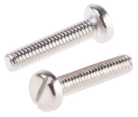 Śruby maszynowe M2.5 łeb z łbem walcowym soczewkowym Mosiądz długość 12.0mm skok 0.45mm