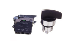 Przełącznik 2 Położeniowy Pokrętło 22Mm Czarny 1Z Bez Samopowrotu Xb4bj21