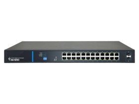Switch PoE Desktop 26x port RJ45 (24x PoE+ Gigabit Ethernet 1000Mb/s i 2x Uplink Gigabit Ethernet ) przełącznik niezarządzalny A