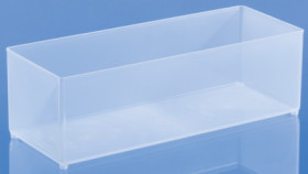 Compartment insert, without drawers, transparent, (W x D) 79 x 218 mm, EINSATZ 80 BA7-2