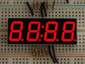 Adafruit Red 7-segment clock display - 0.56" digit height