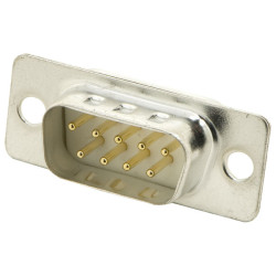 TruConnect 9 Way Solder Lug, D-Type Plug Connector, Turned Pin