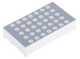 Wyświetlacz diodowy LED ze wspólną anodą 7 x 5 14 mcd 5 x 7, Czerwony 30.5mm Kingbright 630 nm