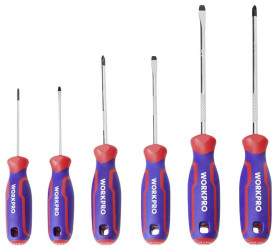 Zestaw wkrętaków WorkPro 6 tlg WP200504 produkt uniwersalny PH0, PH1, PH2