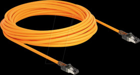 80418 LED patch cable, Cat.6a, S/FTP, USB Type-C, orange, 10m