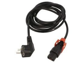 SCHAFFNER-816480 Kabel CEE 7/7 (E/F) wtyk kątowy, IEC C13 żeński 3m 10A