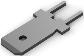 Faston plug, 6.35 x 0.81 mm, L 18.5 mm, uninsulated, straight, 216926-1