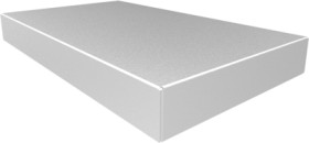 Aluminum enclosure, (L x W x H) 432 x 254 x 51 mm, natural, 1444-30