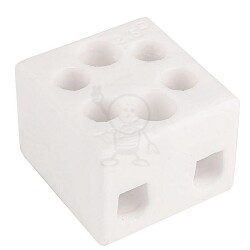 Złączka porcelanowa 2x 2,5 mm2 Simet CPO 2-2.5A