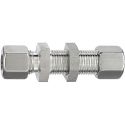 Schott fitting, L 79 mm, 315 bar, stainless steel, for compressed air, liquids, natural gas, hydraulics, 112448