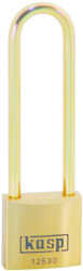 Padlock, high shackle, level 4, shackle (H) 70 mm, brass, (B) 30 mm, K12530L70BD
