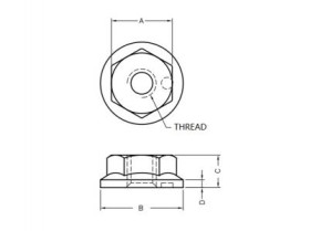 Nakrętka; KLS8-0342-PNT-M4; M4; 4,5mm; 4,5mm; nylon; KLS