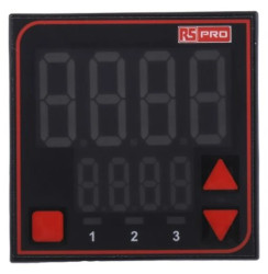 Regulator temperatury PID panelowy 2-wyjściowy, Uz 110 → 240 V AC, +100 → +1824C (termopara typu B), 0