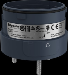 XVUZ01 Mounting base for signal column, direct mounting, 3x M4 Ø40mm, b