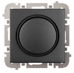 Vestra Ściemniacz LED obrotowy bez ramki podtynkowy IP20 czarny 3807-19